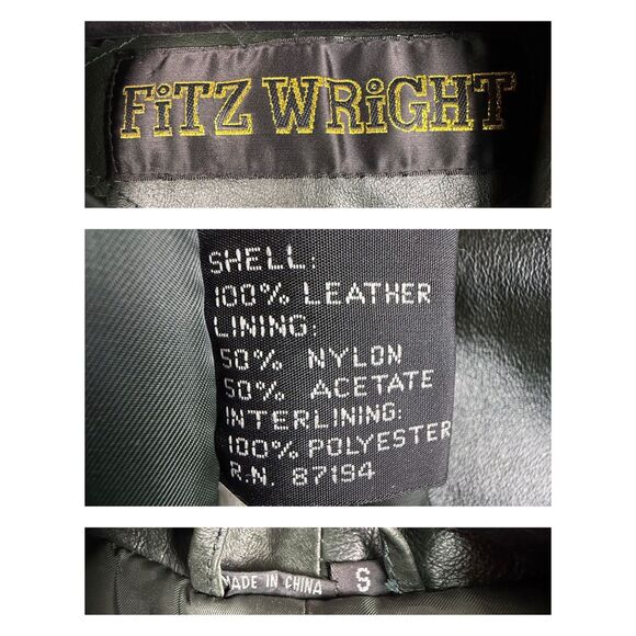 Vintage Leather Trench by Fitz Wright, Dark Green Longline 90s Matrix Style Coat - Picture 8 of 15